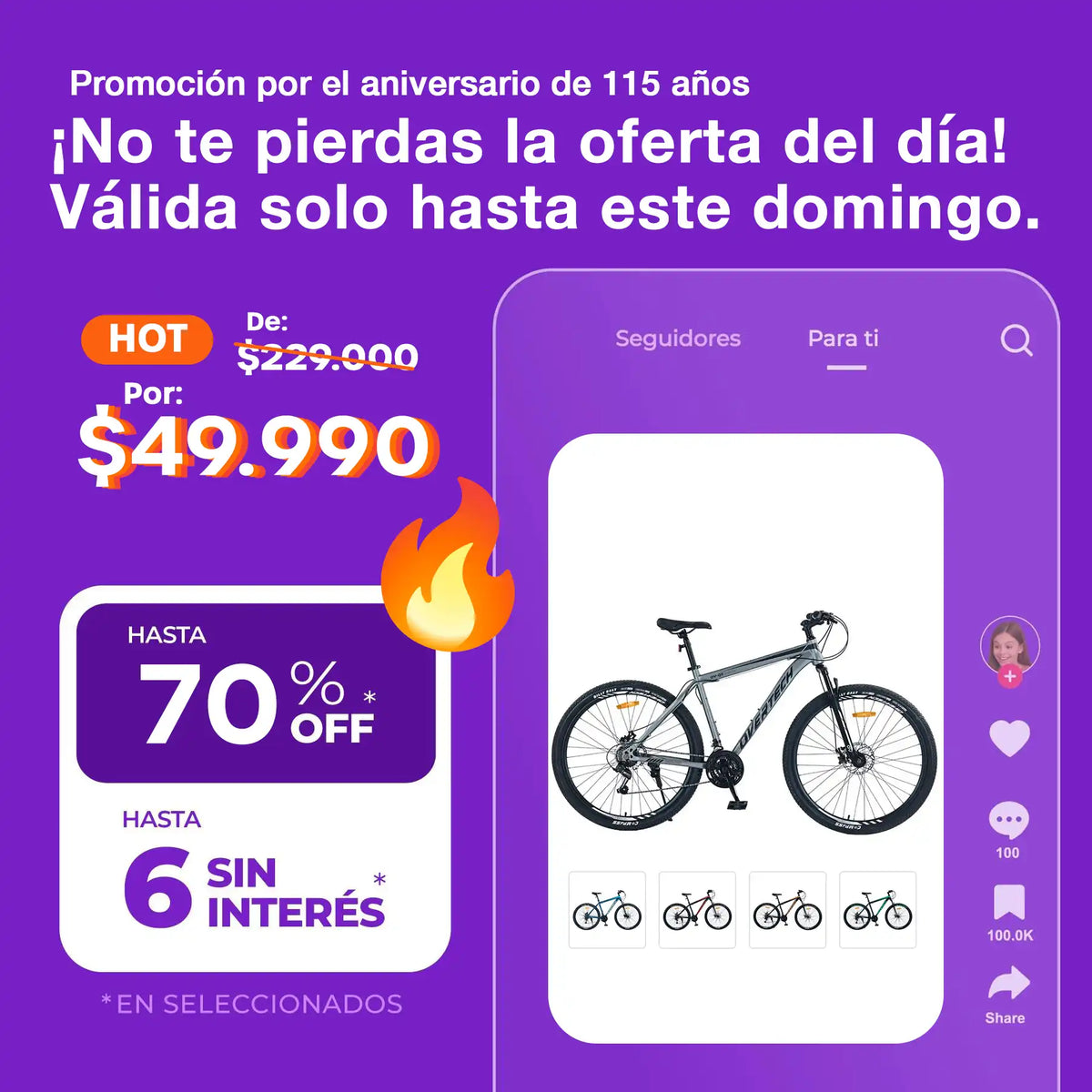 Bicicleta de Montaña Overtech R29 Q5 21v Freno de disco Shimano 12x