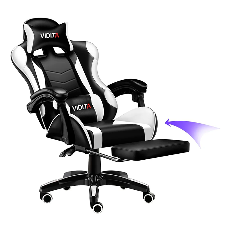 Silla Gamer Vidita Gx2000 Ergonómica Presidencial Reclinable Con Reposapiés Videojuego Pc Profesional